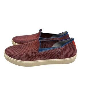 Rothys Tangerine Triple Stitch Sneakers Womens Size 10.5 Slip On